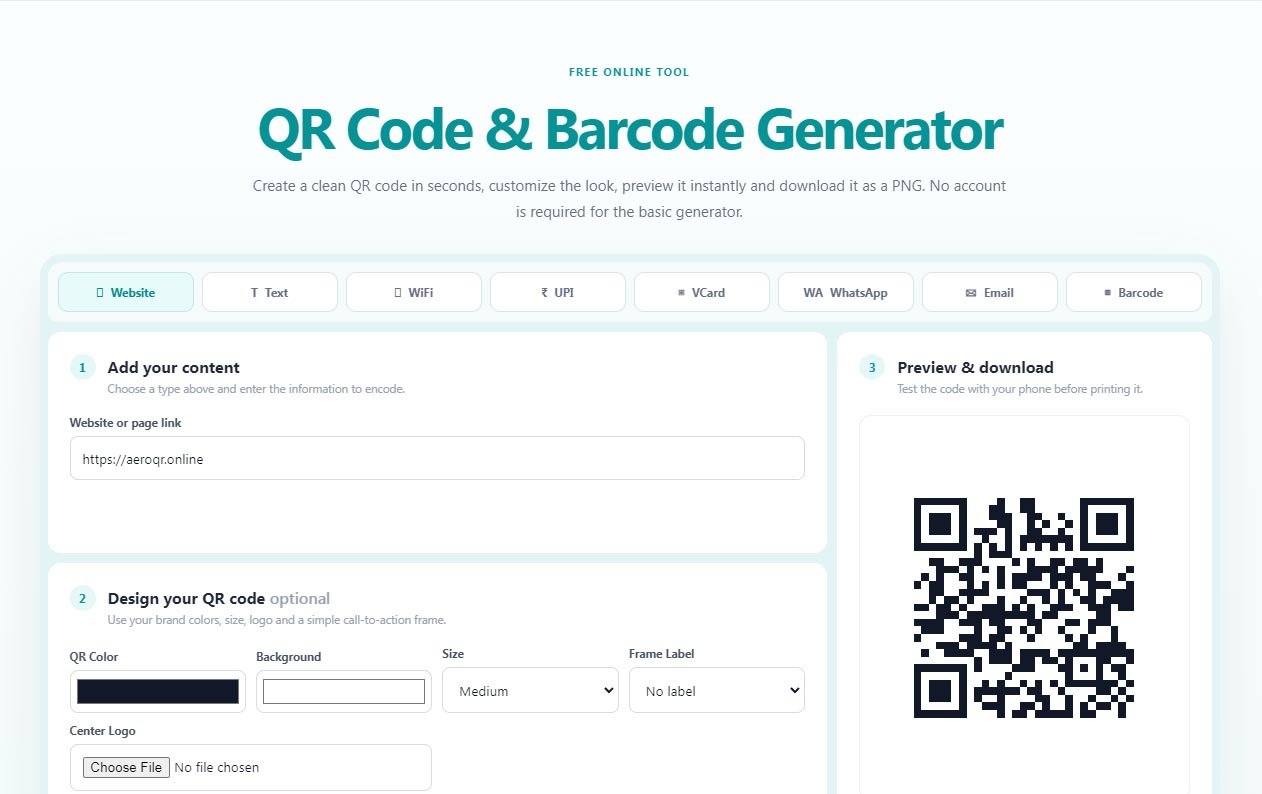 QR Code & Barcode Generator